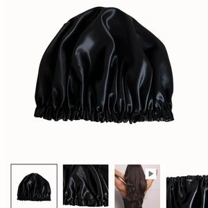 Black Silk Celui Hair Bonnet